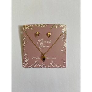 NEW Monarch Bloom Shine Bright Necklace & Earrings Set